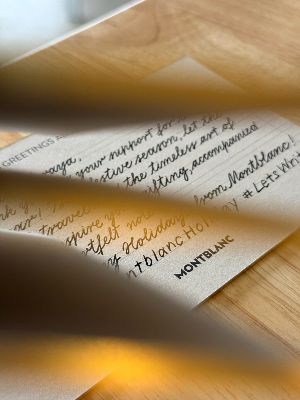 Calligraphy for Montblanc — bespoke lettering