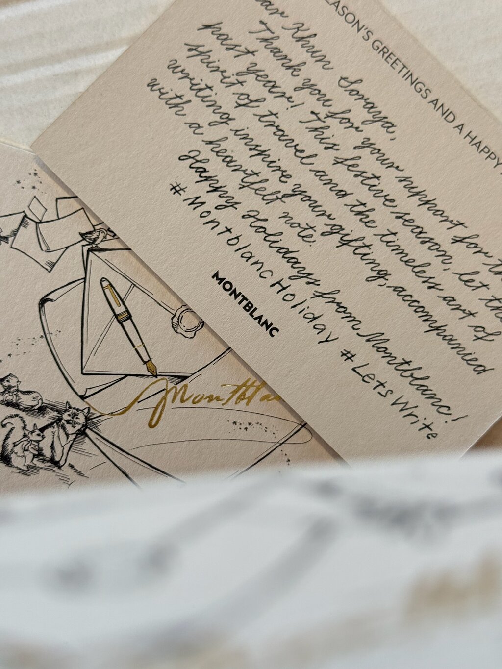 Calligraphy for Montblanc live event — bespoke lettering