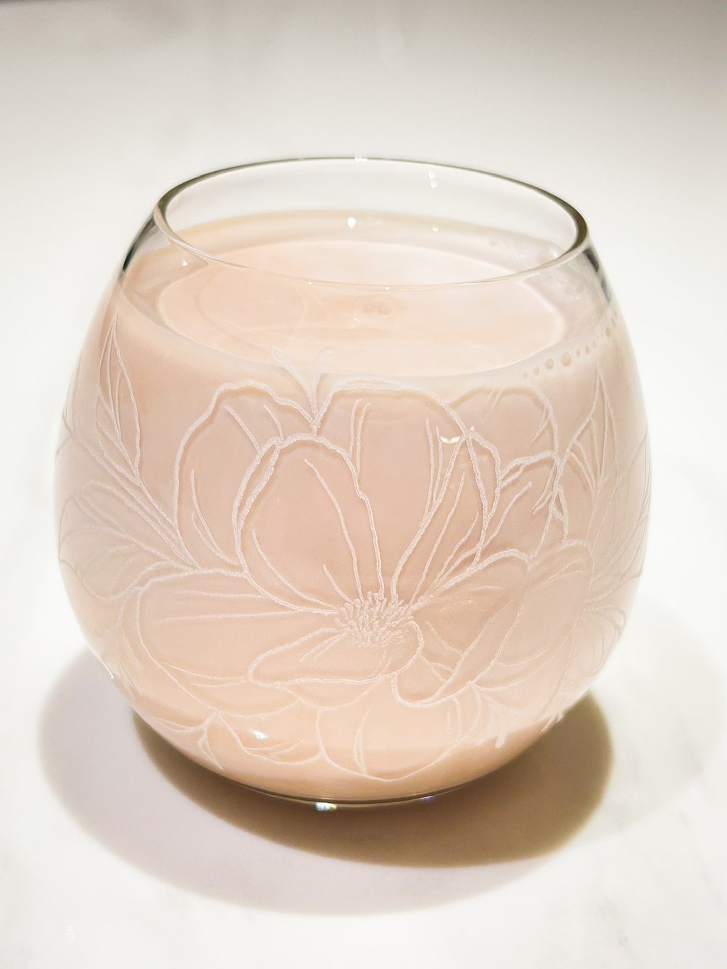 Floral engraving on glass — Lettering in the Cloud